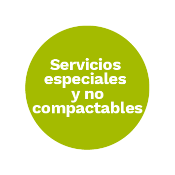 Servicios especiales y no compactables